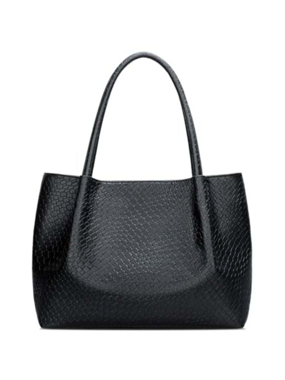 Vegan Leather Tote Bag Large Capacity Shoulder Purse Travel Work